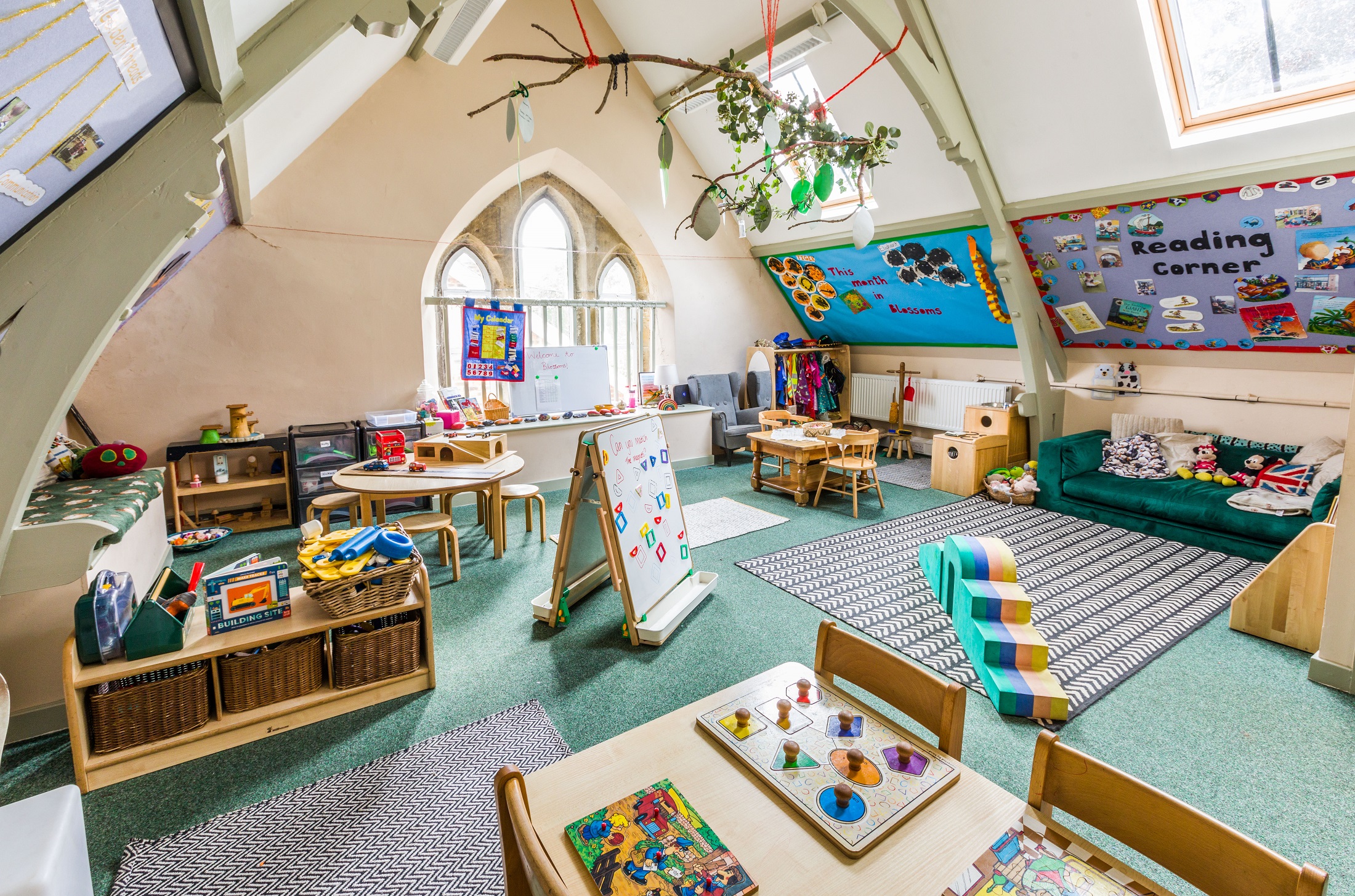 Four spacious rooms enabling the children to develop at their own pace